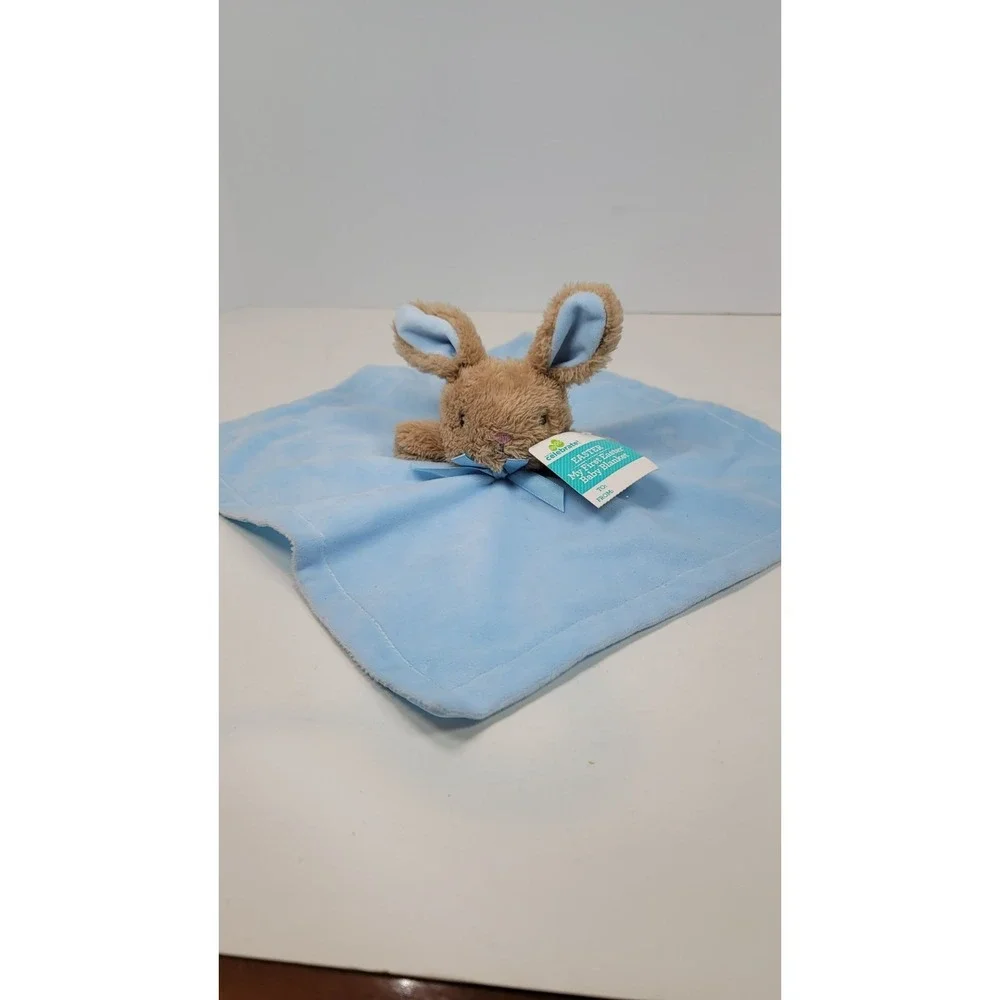 Blue Bunny Rabbit Lovey Rattle 13